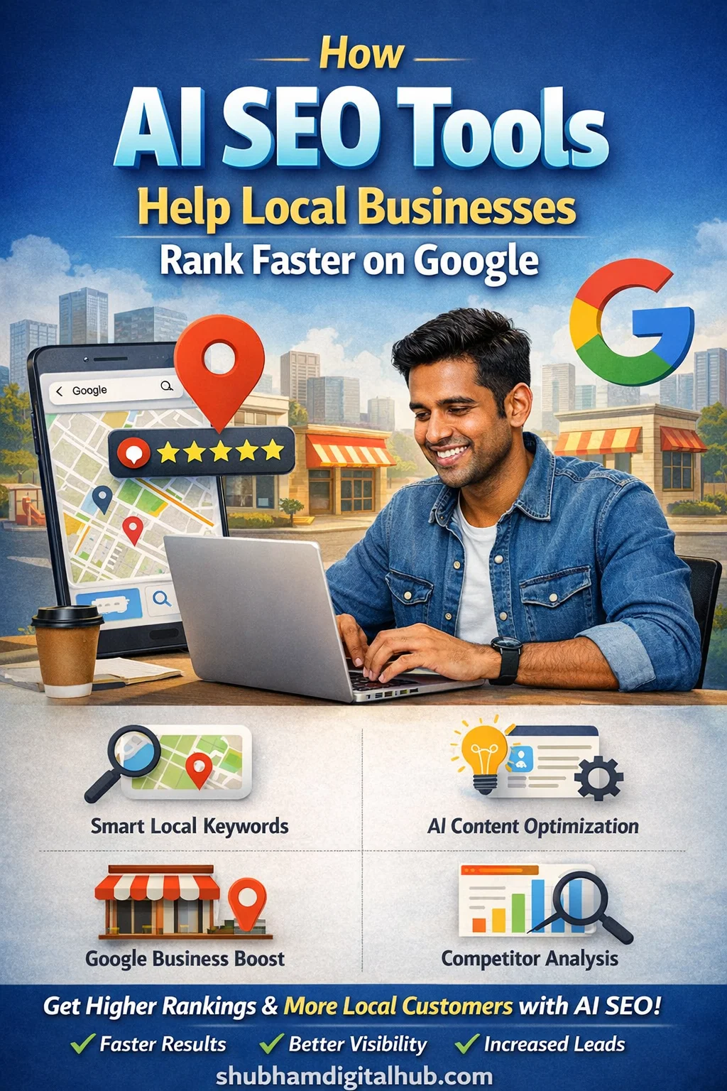 How AI SEO Tools Help Local Businesses Rank Faster on Google / Digital Marketing Freelancer in Kandivali, Mumbai